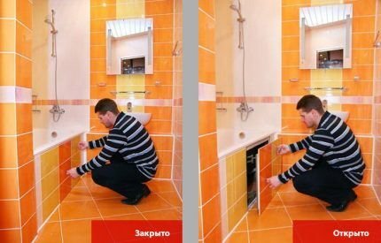 Ревизионные сантехнические люки для ванной и туалета: виды, правила размещения, особенности монтирования