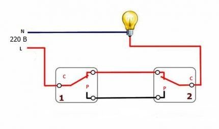 Как подключить проходной выключатель: разбор схем + пошаговая инструкция по подключению